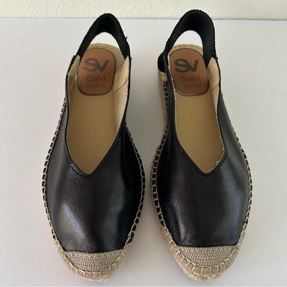 Salvi SV Slingback Espadrille Flats Euro Summer Sandal Brown Size EU36 US 5.5 - Picture 2 of 12